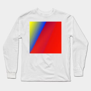 red blue yellow abstract texture Long Sleeve T-Shirt